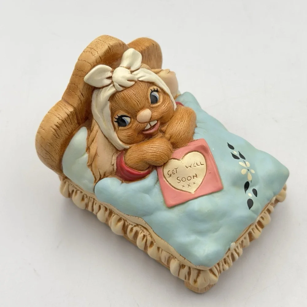 Vtg Pendelfin‎ Rabbits CHIRPY Get Well Soon Bunny Doreen Noel Roberts DNR Box